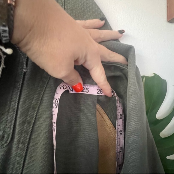 ORVIS Canvas Blazer Jacket cotton Olive green Mens SIZE 44 leather patch elbow - Picture 9 of 9